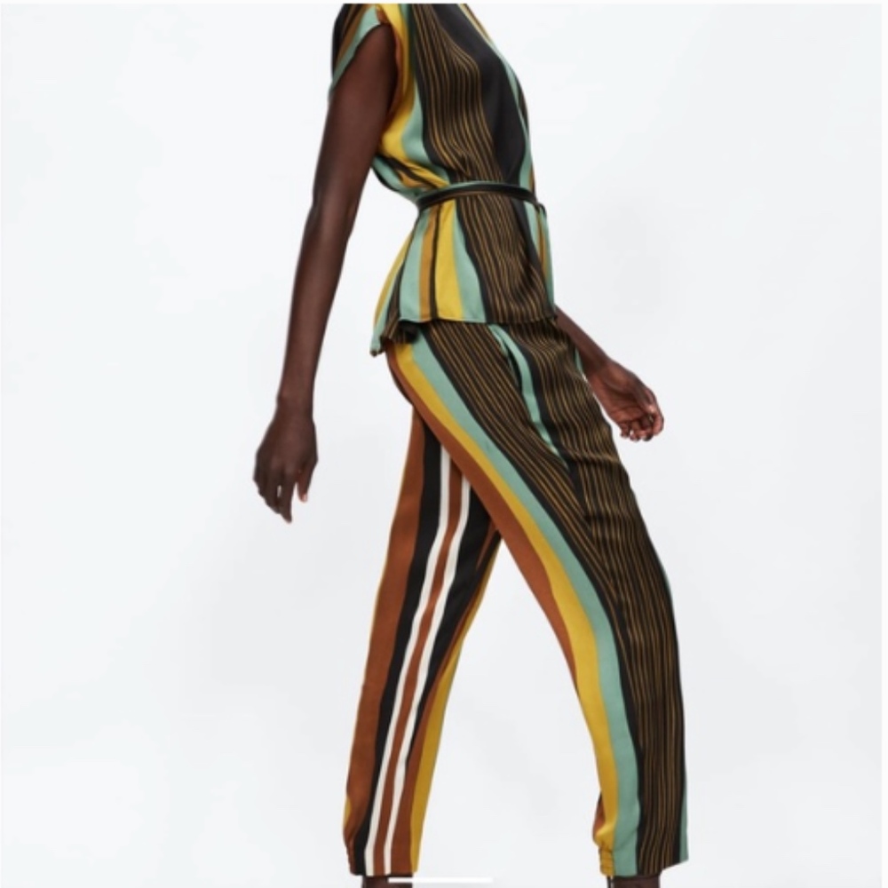 Zara striped multicolor jogger